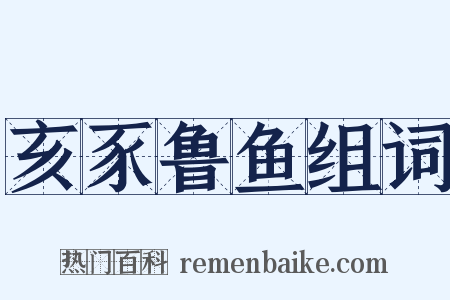 亥豕鲁鱼组词是什么意思的图片